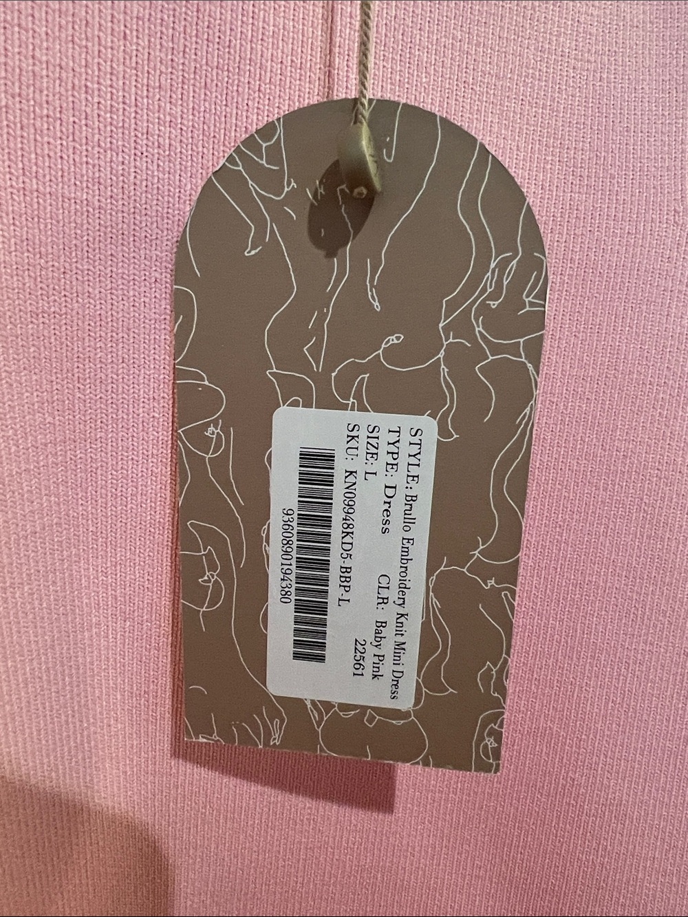 Meshki Pastel Pink Floral Appliqué Mini Dress - Picture 2 of 4